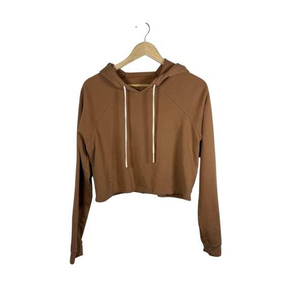 Splits59 Women’s Zoey Relaxed Cropped Hoodie in Cafe Au Lait Size S - Picture 4 of 9